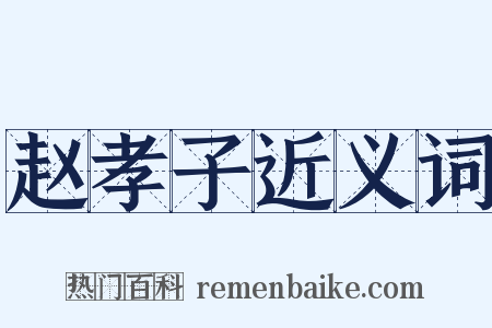 赵孝子近义词是什么意思的图片